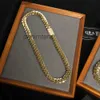 Hurtownia Choker 18K Gold Custom Cuban Link 24K Miami 20 mm Naszyjnik HV74