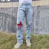 Jeans pour hommes printemps automne hommes mode rue droite stretch mâle pantalon hip hop denim pantalon décontracté grande taille