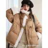 Doudoune en fourrure de lapin et fourrure intégrée pour femme hiver 2023 avec col montant stylé et doudoune en duvet de canard blanc chaud tendance