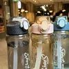 Vattenflaskor burar 650/750 ml stor kapacitet sport vattenflaska med stärkare plast kopp läcksäker flaskor utomhus gym sport transparent vatten cupl240124