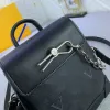 Zaino in pelle nera borse firmate borse a tracolla a catena da donna da uomo Borsa mini moda borsa classica con lettera in rilievo a tracolla portafoglio portatile