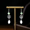 2024 Designer Earrings for women luxury stud earrings new Style Imitation Jade gold silver Plated Earrings Party Wedding Jewelry Fashion Anniversary Gifts