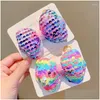 Hair Accessories 1Piece Fashion Shiny Squein Clip For Kids Girl Colorf Glitteringbow Pin Toddler Bang Side Kid Headwear Drop Delivery Otejp