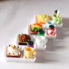 Mutfaklar Yemek Oyun 1 Set Dollhouse Minyatür Ürünler Tost Ekmek Kahvaltı Mini Eşyalar Reçel Plaka Kaşık Kaşık OB11 1/6 BJD Bebekler Housevevaiduryb