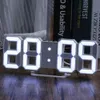 ساعات الحائط المحمولة LED الرقمية على مدار الساعة تاريخ الوقت درجة الحرارة ضوء الليل عرض الجدول تصميم الساعة الحديثة لزخرفة غرفة المعيشة