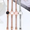 TT Womens Luxury Simple Large Dial Steel Band Fashion Diamond Inlaid Waterproof Quartz 26mm Watches Gifts