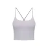 Débardeur de Yoga dos nu Lu-186 pour femmes, t-shirt de sport sans manches, soutien-gorge d'entraînement, Fitness, séchage rapide, gilet de course athlétique Lady Hig