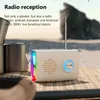 Altoparlanti portatili Altoparlanti esterni wireless solari blu Bluetooth Radio FM Supporta la scheda TF U Disco per riprodurre il suono portatile della lanterna a diaframma multicolore YQ240124