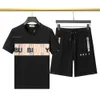 Herr sommardesigner herr shorts casual kostym hip hop street lös vit t-shirt