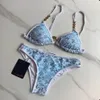 Play Fashion Printed Metal Accessories Sexy Bikini Designers Designed Slim-fit Backless Travel Resort Spa Bathing Suits for Women