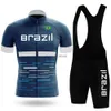 Tracksuits dos homens 2023 Brasil Homens Novo Curto Seve Ciclismo Jersey Define Verão Road Team Bike Roupas Breathab MTB Bicyc Bib Terno CiclismoH24123