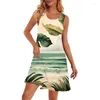 Бальные платья 2024, летнее мини-платье с 3D пляжным принтом, Гавайское сексуальное модное женское тонкое женское платье, женская одежда