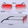 New In Diamond Cut Sunglasses Frame Carter Luxury Designer Vintage Mens Eyewear Wire C Vintage Shades Cool Deocration Y2K