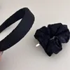 Hårklipp temperament högkvalitativ sense tyg svart rose blad pannband elastiskt rep accessoreis för kvinnliga flickor