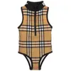 Maillot de bain une pièce pour enfants mignon été rayure fil tête motif à carreaux fille ensemble de maillots de bain mode vêtements confortables enfants Bikinis CSG2401247-8