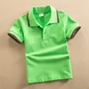 Solid Teen Polo Tshirt Summer Cotton Boys Tops Tees Elegant Children Shirt Breathable Fabric Kids Clothes 240119