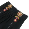 Женские брюки Eaeovni, расклешенные джинсы с цветочной вышивкой в винтажном стиле, ретро
