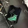 Botteg Venetas Yüksek T Shirt Tasarımcı Seviye Avrupa İstasyonu Yeni ve Ayakkabı Tasarımı Çok yönlü trend Kısa Kol Yuvarlak Boyun Erkek Ad5k
