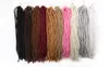 LANS 20 pouces Extensions de cheveux tressés synthétiques Dreadlocks 24 brins 100gpc tresses au Crochet cheveux blanc blond noir couleur LS351052073