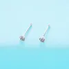 S925 Sterling Silver Nasal Nail Nail Ring Ring Spish Studs 24pcs مربع حزمة = 12 زوجًا مربع حزمة