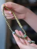 Strand Green Sandalwood Bracelet Women's Handheld Men's Old Material Buddha Beads Cultural And Amusement Gifts