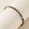 Strand YUOKIAA 4mm Faceted Colored Natural Stone Bracelet Vintage Elegant Yoga Cut Small Bead Gemstone Women's Jewelry Gift