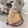 Top quality Conch Shell straw bags Hand weaving Tote Bag Coconut fiber shoulder casual woman's Large capacity seaside Holiday322V