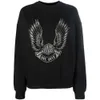 24SS annie Women's Hoodies Sweatshirts New Women's AB Shield Angel Wings Back English Letter Frosted Print Crew Neck Sweater