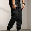 Men's Pants Outdoor Cargo For Men Tactical Work Pant With Multiple Pockets Loose Fit Hiking And Grey/Black/Green