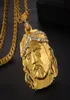 Naszyjniki wiszące złoto duży Jezus Penddant Naszyjnik dla menwomen i 2953 cali długość łańcucha biżuterii