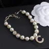 Perle De Luxe Diamant Bracelet Chaîne Designer Amant Bracelet À Breloques Lettre Pour Femme Bijoux De Mode