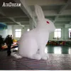 Éclairage LED en gros blanc Géant gonflable de Pâques lapin de Pâques pour la décoration du festival de la mi-automne