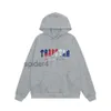 32cc män hoodies tröjor high street trend trapstar blå röd vit handduk broderi plysch hoodie lös för män och kvinnor kc92