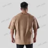 T-shirts voor heren Katoen Gym korte mouw Fitness Oversized Basic T-shirt Zomer Mode Los Casual Heren Workout Sport Korte mouw T-shirts T240124