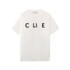 CEL Home Summer Pure Cotton High Edition Classic Chest Letter Print Men's and Women's Short sleeved T-shirt Versatile Loose Short sleeved Sweater Womens Designer