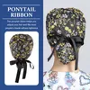 Berretti 2 pezzi cinturino punta chiusa cappelli da donna sala operatoria turbanti per capelli lavoro lungo regolabile creativo