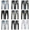 Purple dżinsy projektant Puple Mens Chudy luksusowe dżinsowe sproszone w trudnej sytuacji Black Blue Jean Slim Fit Motorcycle 3sxd