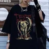 T-shirts voor heren Streetwear Hip Hop Gothic Kleding Tops Skelet Duivel Engel Vintage Oversized T-shirt Y2K Mannen Vrouwen Harajuku Korte mouw Tees T240124
