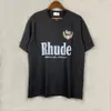 RH Designers Mens Rhude Borduurwerk T-shirts voor zomerheren Tops Letter PoloS Shirt Dames T-shirts Kleding Korte mouwen Grote plus maten 100% katoenen T-stukken S-XL 16