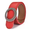 Belts Pants Belt Woman Genuine Leather And Pu High Quality Ladies Fashion Designer Wide Strap Circle Metal Buckle