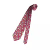 Båge slipsar Fashion Färgglad sockerskalle Flower Pink Mönster Tie för kontor Personliga män Day of the Dead Katolska slips
