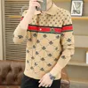 Mens Sweaters Mens Sweaters Homem Mulher Knit Sweater Crew Neck Manga Longa Mens Fashion Designer Letras Impressão Outono Inverno Roupas Slim Fit Homens Street Wear Tops M4