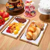 Dinnerware Sets 10 Pcs Serving Trays For Parties Disposable Containers Cake Party Plate Plastic Plates Buffet Barbecue