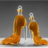 عالي الجودة من الزجاج الزجاجي الزجاجي الزجاجي الزجاجة الكعب حذاء حذاء ديانتر حاوية أدوات بار أبيض 240119