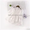 In Stock Flower Girl Dresses Fashion Lace Princess Infant Toddler Clothes Kids Clothing Baby Gift Children Embroidery Party Tle Dres Dhhun