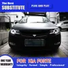 For Kia Forte LED Headlight Assembly 09-15 Daytime Running lights Dynamic Streamer Turn Signal Indicator Car Accessories