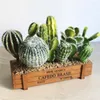 Flores decorativas simulação pera espinhosa suculentas cactus plantas verdes falso diy decoração de casa deserto paisagem artificial