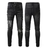 Jeans para hombres Diseñador Jeans para hombre Hip-Hop Moda Cremallera Agujero Lavado Pantalones de mezclilla Retro Rasgado Doble Costura Hombres Diseño Motociclismo Cool Slim Pant Purple Jeans para mujeres