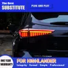 Feu arrière LED pour Toyota Highlander, accessoires de voiture, feu de freinage et de stationnement arrière, clignotant 21-22 Streamer