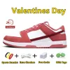 2024 Nuevo diseñador de hombres Zapatos casuales para el día de San Valentín en rojo Blanco Negro Gris Luz de niebla Armería azul UNC Tres dulces brasileños rosados Zapatillas de deporte para hombres